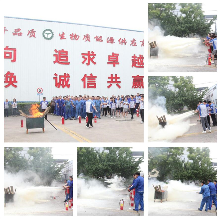 随后，集团消防安全员为广大职工讲解灭火器和消防水枪的使用方法，并现场演示。广大员工积极参与到教学演练当中，进一步巩固消防培训知识。