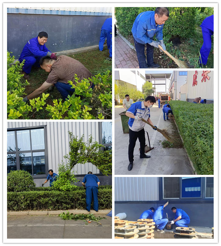 大家清扫、拾捡绿化带垃圾，清理路边缝隙死角内的烟头和杂物.jpg