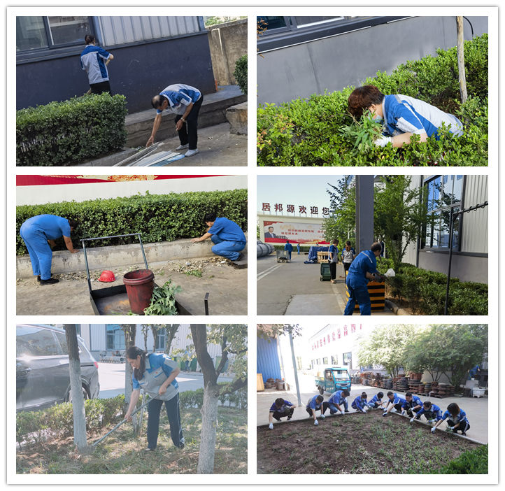 大家清扫、拾捡绿化带垃圾，清理路边缝隙死角内的烟头和杂物.jpg